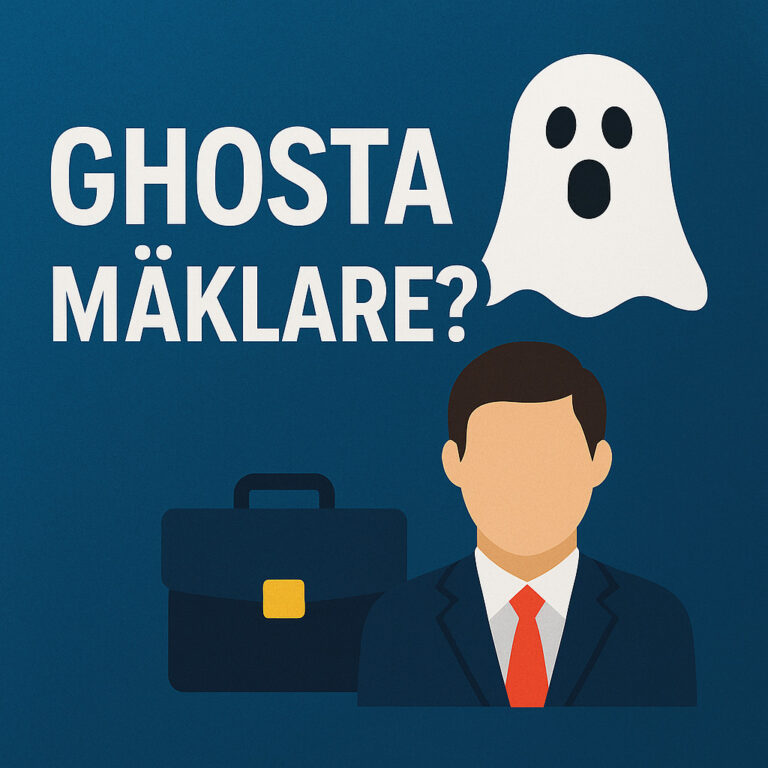 Varför du inte ska ghosta mäklaren. 7 viktiga punkter.